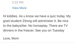 itsbetterthananal: it blows my mind when high school teachers think college professors are super professional when this is a literal email i got from my stat professor an hour ago