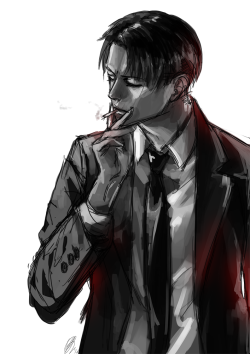 crderyn:  let’s officially welcome summer holidays with a new, horribly rough drawing of levi