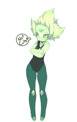 punipawsart:    Tiny peridot is pissed  