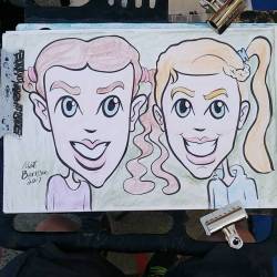 Doing caricatures at Dairy Delight! Ice cream for dinner is what summer is about.   #dairydelight #caricatures #caricature #art #drawing #portrait #cartoony #artstix #ink #artistsoninstagram #artistsontumblr  (at Dairy Delight Ice Cream)