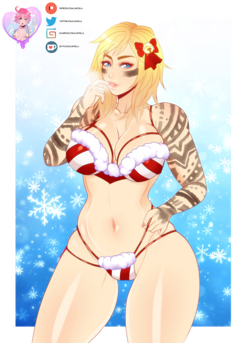   Valk got that chirstmas spirit going around~ commission for okmalshamsi Hi-res + semi-nudes &amp; nudes + .PSD &amp; GIF versions up in Patreon  