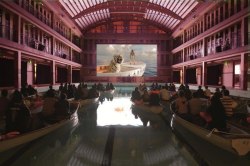 0fftoneverland:  watchandenjoythechallenge:    Premier of “Life of Pi” in lifeboats “Tsimtsum”(the name of the ship that sinks in the movie) in Paris      