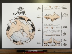 nerdgamery:  fluffabutt:  mrjakeparker:  INKTOBER Day 14!  The world of Airth. Literally torn apart by an ancient war between the gods who created it, Airth is divided into 4 sections: 1. the Stratos, a chain of islands high in the sky where the Sylph