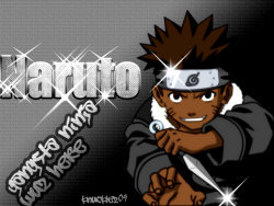 This guy just did a vector on naruto and made him black. He a gangsta now