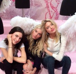 vs-angelwings:  Jacquelyn Jablonski, Elsa Hosk, and Martha Hunt at the VSFS 2014 rehearsals. Visit our VSFS 2014 tag for all new updates related to the show.
