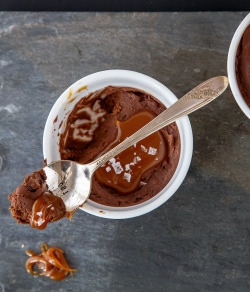 foodffs:  Chocolate Cheesecakes + Salted Caramel SauceReally nice recipes. Every hour.