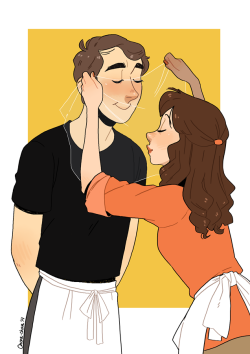 theartoflottie:  I just had to draw some proper fanart of Pushing Daisies since it is definitely one of my favourite tv shows ever.Â So here have Ned and Chuck also known as the OTP who made me dead inside.Â  