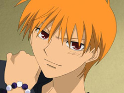 Name: Kyo Sohma Anime: Fruits Basket Occupation: Student Curse Year: Cat Age: 16 - 18 Kyo is short-tempered, competitive and rude with a small sweet side that he doesn&rsquo;t like people to see. He is also easily embarassed but quick to defend those