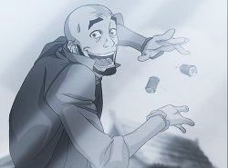 avatarparallels:  Bryan Konietzko: All the depictions of adult Aang in Korra thus far had been very serious, so I was looking for an opportunity to show the old fun-loving trickster we know and love. Ryu had done the original key anmation of young Aang
