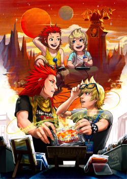 nijuukoo:  My art half of @caseyvalhalla‘s fan fic for @kh-worldsconnected fan zine °˖✧◝(⁰▿⁰)◜✧˖°!! READ “IN ANOTHER TIME IN ANOTHER CASTLE” IT’S SO BEAUTIFULLY WRITTEN!!It was such an honour to get to collaborate with such a