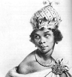fuckyeahhistorycrushes:  “Nzinga Of Ndongo And Matamba was born in what is now Angola in 1583. By the time her father died in 1618, the Portuguese were slave-trading their way all over Africa. Nzinga’s brother took over as leader, but he gave the