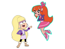mofetafrombrooklyn:I had this in my mind for a while, and I decided to go for it. Here’s Pacifica from “Gravity Falls” meeting Theodora from “Legend Quest”, aka Ánima’s “Las Leyendas” cuties~ &lt;3