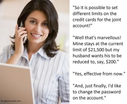Caption: So it is possible to set different limits on the credit cards for the joint account! Caption Credit: Uxorious Husband &amp; chsissy Image Credit: http://www.freeqration.com/image/Artificial-Model-Model-Figure-Characters-Characters-photo-1642676