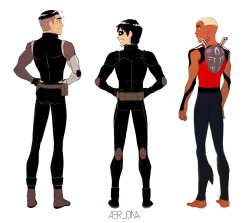 aer-dna: aer-dna: I uploaded the Keith, Raven, and Conner piece before but I decided I wanted to make a whole series so here’s all of my beautiful children together&lt;3 (left TT Robin out bc YJ Nightwing lol)  unknown adult supervision appears 