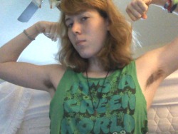 Been working out lately, happy to see my muscles (and pit hair) growing!