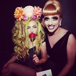 gagaroyale:  Gaga with Bianca Del Rio at BMP in NYC tonight.