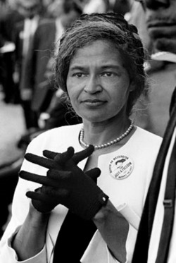 blackhistoryalbum:  ROSA! |  CIVIL RIGHTS HALL OF FAME Rosa Parks, “The first lady of civil rights,” “The mother of the freedom movement.” 