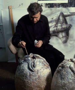 70Sscifiart:  H.r. Giger On The Set Of Alien, Creating The Props, Set-Pieces And