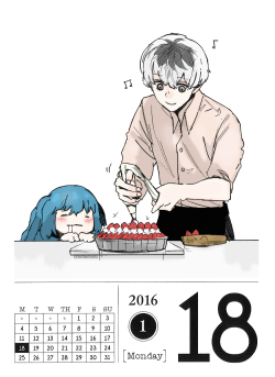 January 18, 2016Looks like Haise’s making something delicious today! (っ˘ڡ˘ς)
