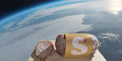 jdlaclede:  baylen:  space-pics: Space Salami - The first ever salami launched to space, Italy 4 October 2018 [1600x800]  history has been made boys  
