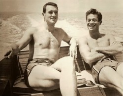 randydave69:  Film star Rock Hudson and his ‘room mate’ George Nader…..that’s all I’m saying! Check out my blog and archive for more hotness: http://randydave69.tumblr.com/ http://randydave69.tumblr.com/archive 