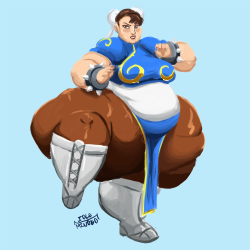 idle-minded-sucks:  Weekly Waifu: Chun Li’s Thighs by Idle-Minded    Trying to get better at the art thing. There is sooo much wrong with this but it took me a surprising 75 minutes to do. I wonder if this is a style that people would actually commission