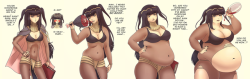 stuffed-deluxe: Binge-chan - Dark Mage Weight Gain It’s magic watching Tharja grow when she puts on the pounds~ 