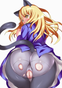 anon0w0stories:   &ldquo;Oh no, I think I heard something rip! C-can you please check for me?&rdquo; She lifts her ass up so you can see underneath her skirt.* &ldquo;How bad is it? Why are you staring at my like that and licking your lips?… Ah! Oh