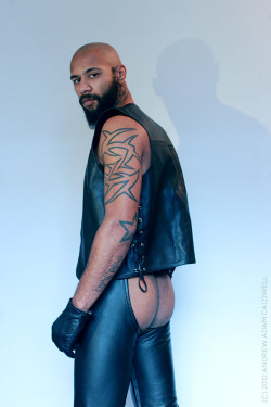 korymitchellxxx:  Chaps and vest. By andybodies.  Love a man in leather