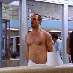 lessthanaman:  ohtheverythrillofit:  Christopher Meloni &amp; Brian Bloom in Oz  There aren’t enough Meloni gifs in the world. 
