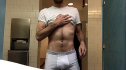somewetguy:  Pre run wetting in some white adidas boxer briefs.   hottest man ever!!!!
