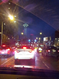One of many reasons why I love living here. Seattle space needle.