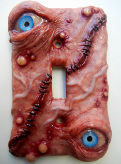 witchesofmars:  Polymer clay monster lightswitch covers by dogzillalives on da 