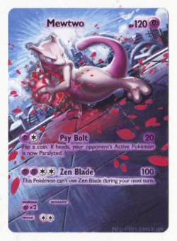 poke-alters:   Mewtwo - XY Promos 101  Original Illus. by match Commission Info | Shop | Facebook 