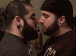 djseanmac:  imhereforthemen:  There’s a fine line between adorable and hot as hell… (O__O) (benjaminblue)  hot guys kissing is better than porn 