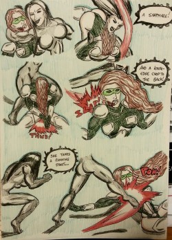  Kate Five vs Symbiote comic Page 85   Kate channels Samoa Joe and delivers one of his famous chains of moves