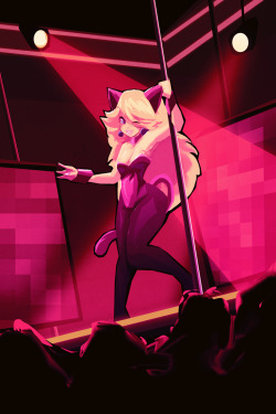 riendonut:  gigaartreblogs:  Catgirl suit Naomi turning some heads at the local strip club! Art by @riendonut Naomi is owned by my friend @queen-shyniece   ‘Cause smol ladies need some love too!(I need a shortstack in my lineup don’t I ;3; )