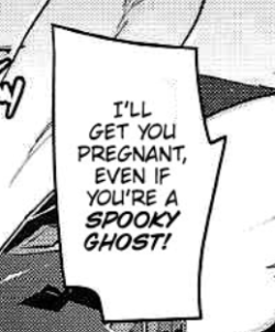 sylferino:this came out of nowhere, there was no mention of ghosts or death or spookiness anywhere in this doujin. why did he say that, there was no reason for him to mention ghosts