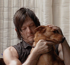 reedusnorman: Norman Reedus on the set of The Walking Dead with Charlie and Entertainment Weekly 