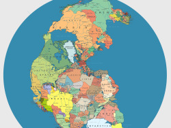 pangeasplits:   emperortab:  Pangea with current political boundaries.  throwback thursday   Almost makes Florida look like its fucking South America