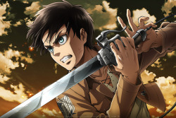 snknews: Official Art Collection: Funimation Shiganshina Trio &amp; Emblem Desktop/Mobile Wallpapers Funimation has released numerous wallpapers for computer desktop and mobile, featuring Eren, Mikasa, Armin and the emblems for the Survey Corps, Garrison,