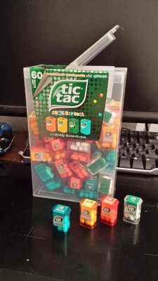 annicron:  look at this thing i got at the airport when leaving germany it’s a giant tic tac box filled with tiny tic tac boxes 