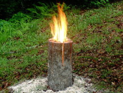 off-grid-inspiration:  The Swedish Log Candle: