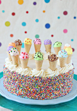 confectionerybliss:  Ice Cream Sundae Cake |  Sugar Hero