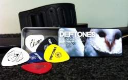 Deftones diamond eyes guitar pic set and tin container