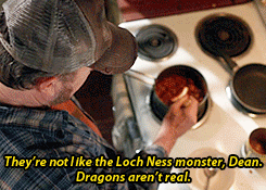 laura-confused-by-life:  invisiblechickens:  i love how much bobby dismisses dragons like haha stupid dean you believe in dragons? thats a supernatural creature igjit  Why is no one talking about the fact that the Loch Ness monster is real? 