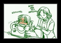 Me. Reading books and manga. Drawing. Watching anime. All is NSFW.  xDD