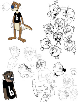 Started off trying to draw a super toony otter but then ended up trying more serious redesigns. I really like the look of the bottom right!