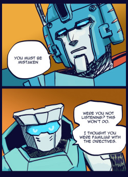 thepopetti:  I had this weird thought: maybe Tailgate could act as the head of cleaning duty of Lost Light. His workforce would be drones and some occasional rule breaking autobots. Ultra Magnus is a honorary member, because he enjoys tidying things up
