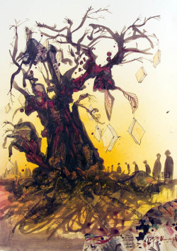 explore-blog:  “Stuff your eyes with wonder… live as if you’d drop dead in ten seconds. See the world. It’s more fantastic than any dream made or paid for in factories.”Rare and rapturous illustrations for Fahrenheit 451 by the great Ralph Steadman